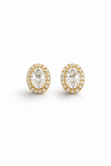 Brinco Fílip 1 Oval Banhado A Ouro 18k BRI212
