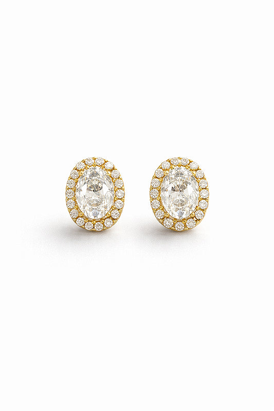Brinco Fílip 1 Oval Banhado A Ouro 18k BRI212