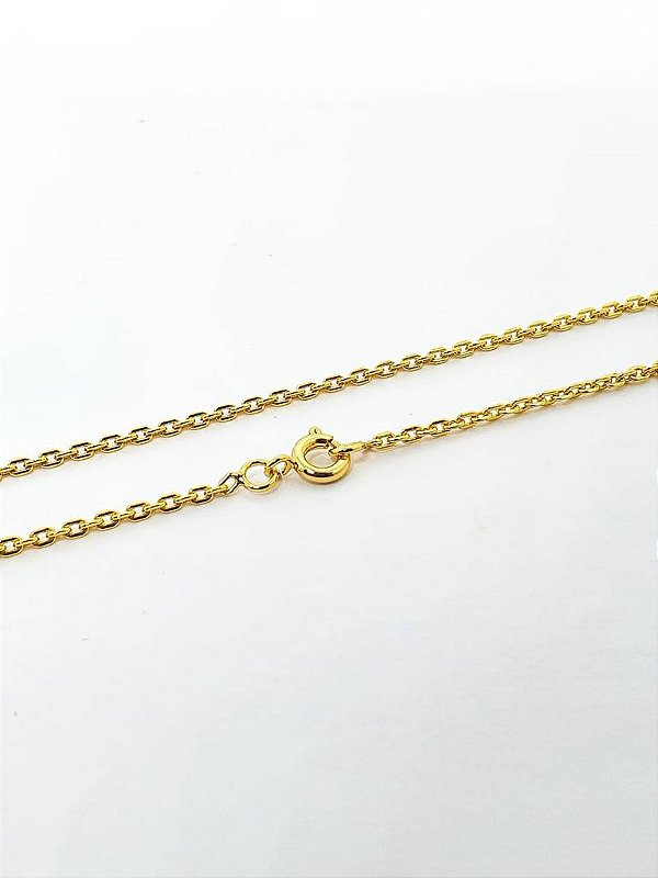 Corrente Elo Cadeado 2mm Fecho Tradicional Banhada A Ouro 18k COR008