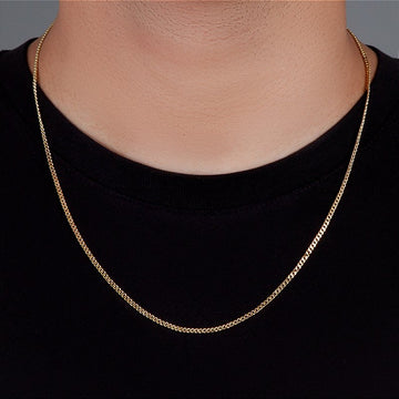 Corrente Grumet 2mm Fecho Tradicional Banhada A Ouro 18k COR007