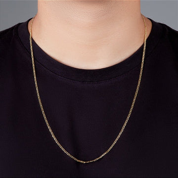 Corrente Piastrini 2,5mm Fecho Tradicional Banhada A Ouro 18k COR034