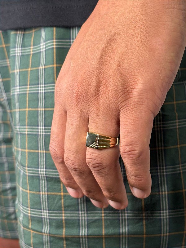 Anel Imperio Banhado A Ouro 18K ANL013