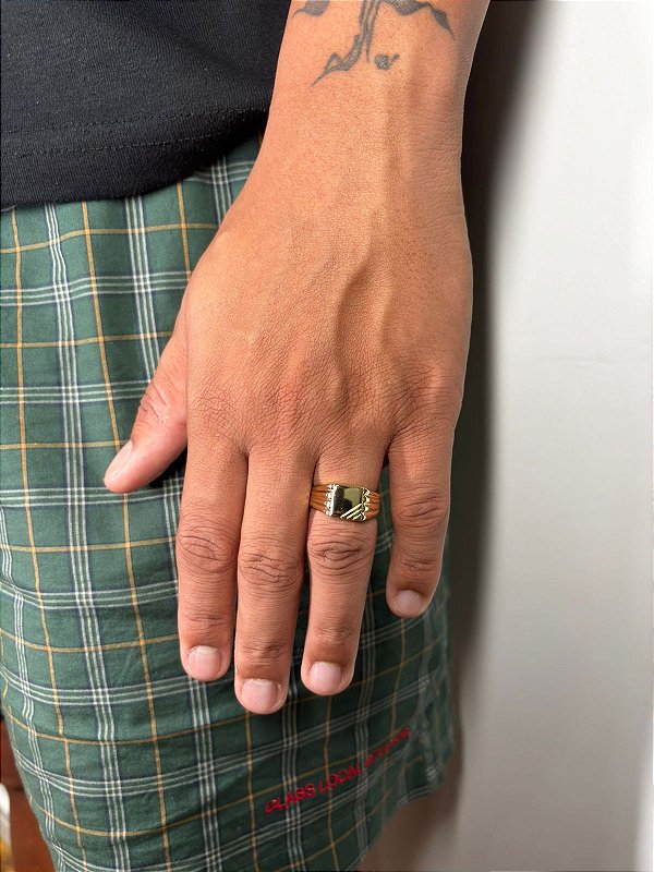 Anel Imperio Banhado A Ouro 18K ANL013