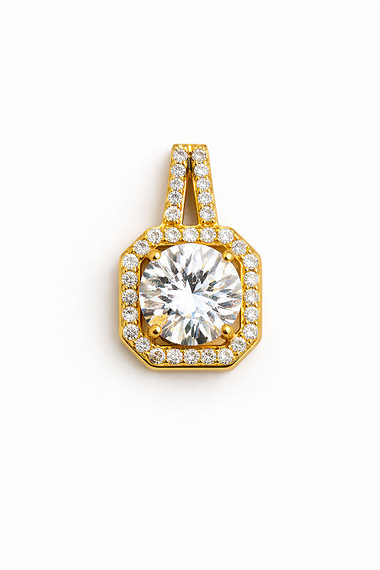 Pingente Imperador Quadrado Banhado A Ouro 18k PIN147