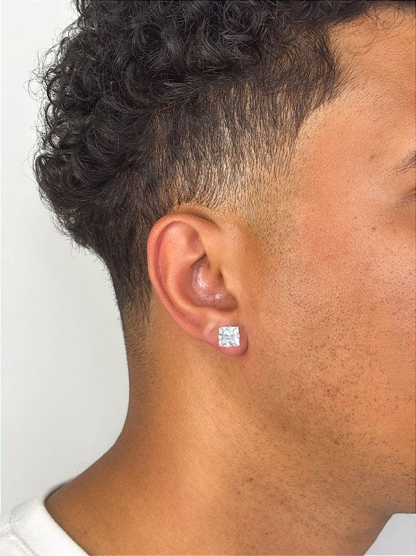 Kit Brincos 6, 8 e 10mm  Quadrado Prata 925 BRIP004-BRIP005-BRIP006