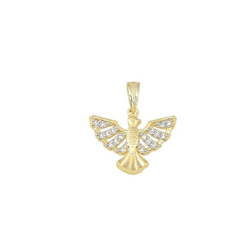 Pingente Passaro Cravejado Banhado a Ouro 18k PIN142