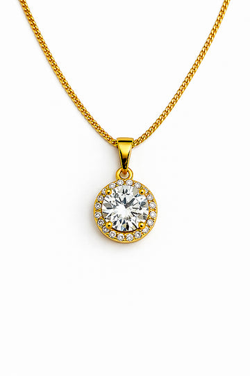 Corrente Grumet 1,4mm + Pingente Imperial 1 Banhado A Ouro 18k COR014-PIN149