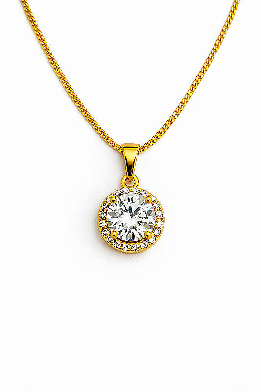 Corrente Grumet 1,4mm + Pingente Imperial 1 Banhado A Ouro 18k COR014-PIN149