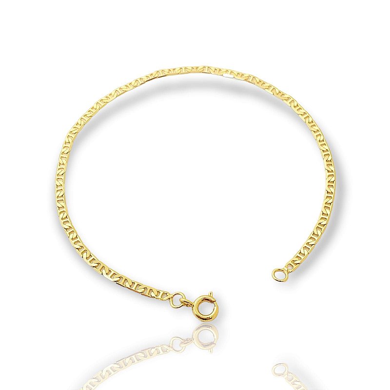 Pulseira Piastrini 2,5mm Fecho Tradicional Banhada A Ouro 18k PUL018