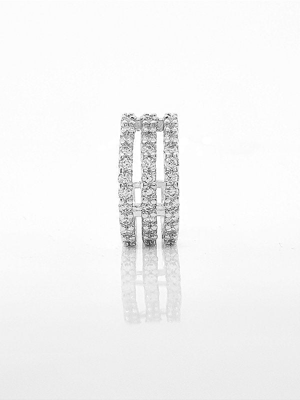 Piercing Fake Cravejado Banhado A Ouro Branco PIER001
