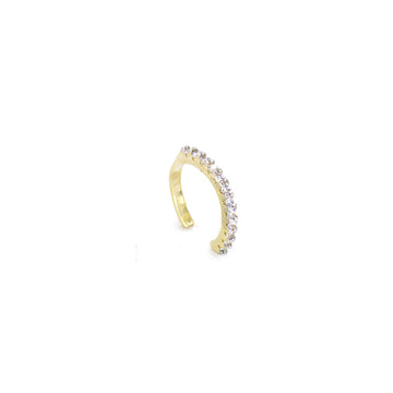 Piercing Fake 1 Fileira Cravejado Banhado a Ouro 18k PIER013
