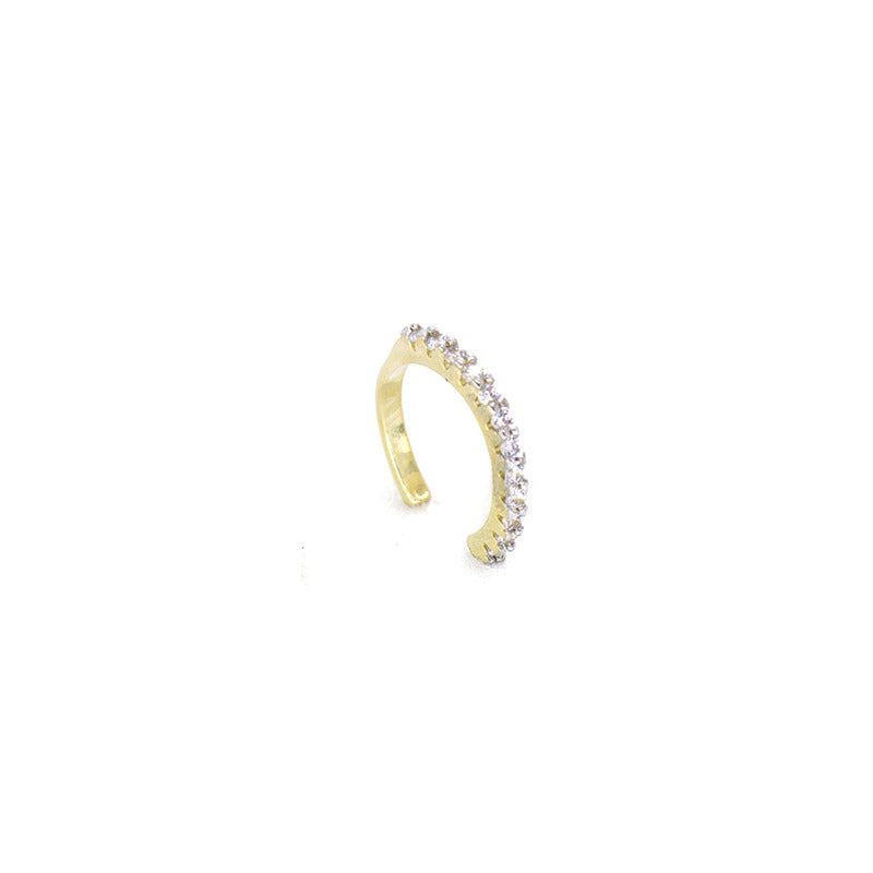 Piercing Fake 1 Fileira Cravejado Banhado a Ouro 18k PIER013
