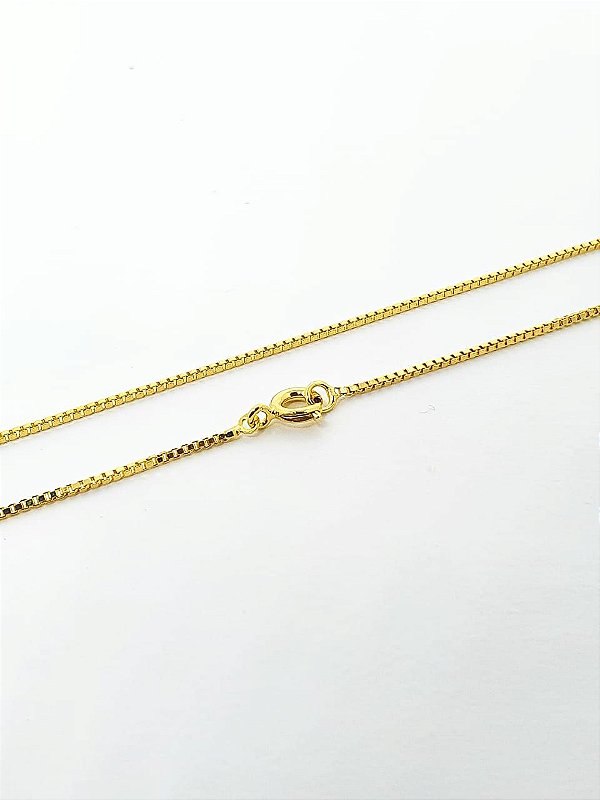 Corrente Veneziana 1,2mm Fecho Tradicional Banhada A Ouro 18k COR006