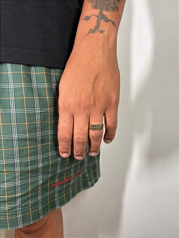 Anel Roma Banhado A Ouro 18K ANL014