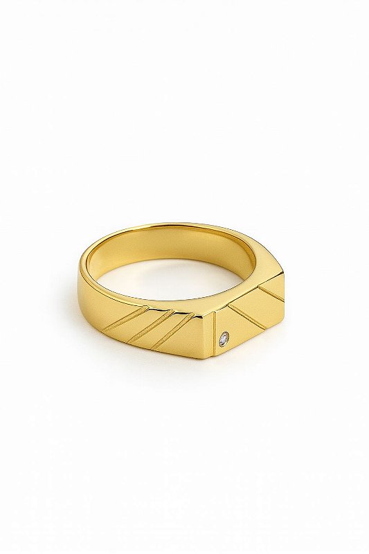 Anel Minas Banhado A Ouro 18K ANL015