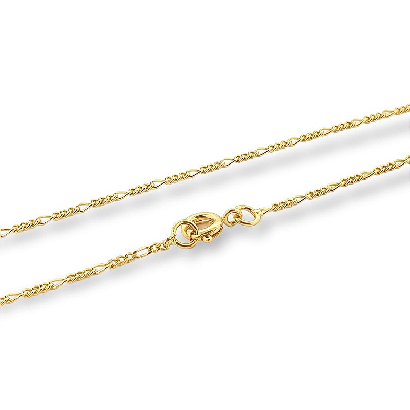Corrente 3 por 1 - 1,4mm Fecho Tradicional Banhada A Ouro 18k COR020