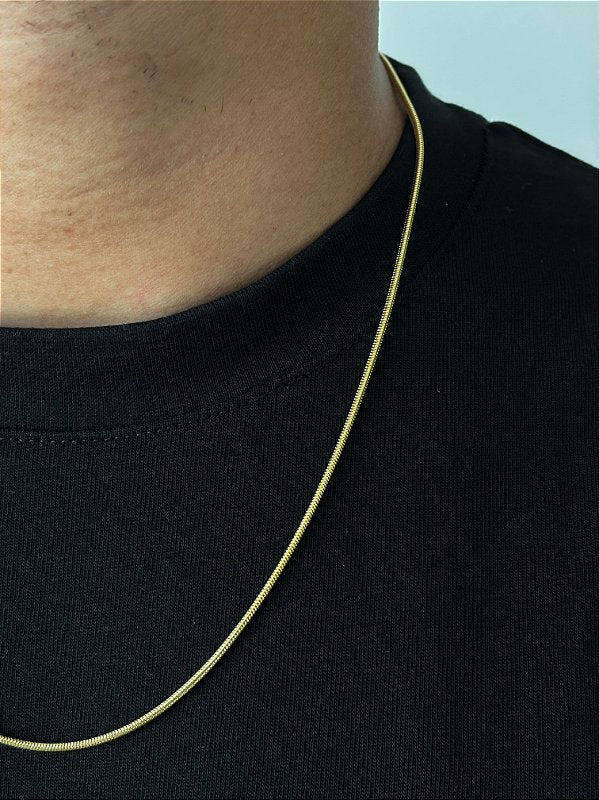 Corrente Rabo de Rato 2mm Fecho Tradicional Banhada A Ouro 18k COR077