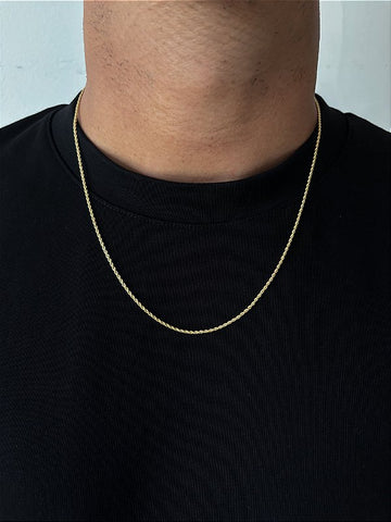 Corrente Cordão Baiano 1,6mm Fecho Tradicional Banhada A Ouro 18k COR081