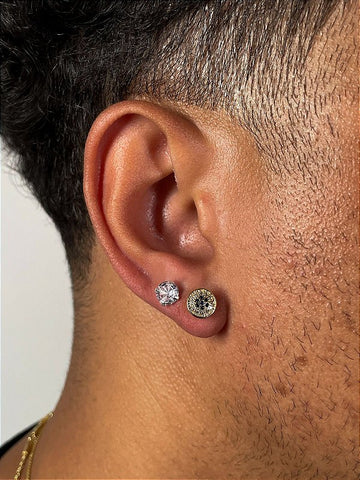 Kit Brinco Fílip Blue Banhado A Ouro 18K + Par De Brinco Pedra Zircônia Prata 925 BRI188-BRIP001