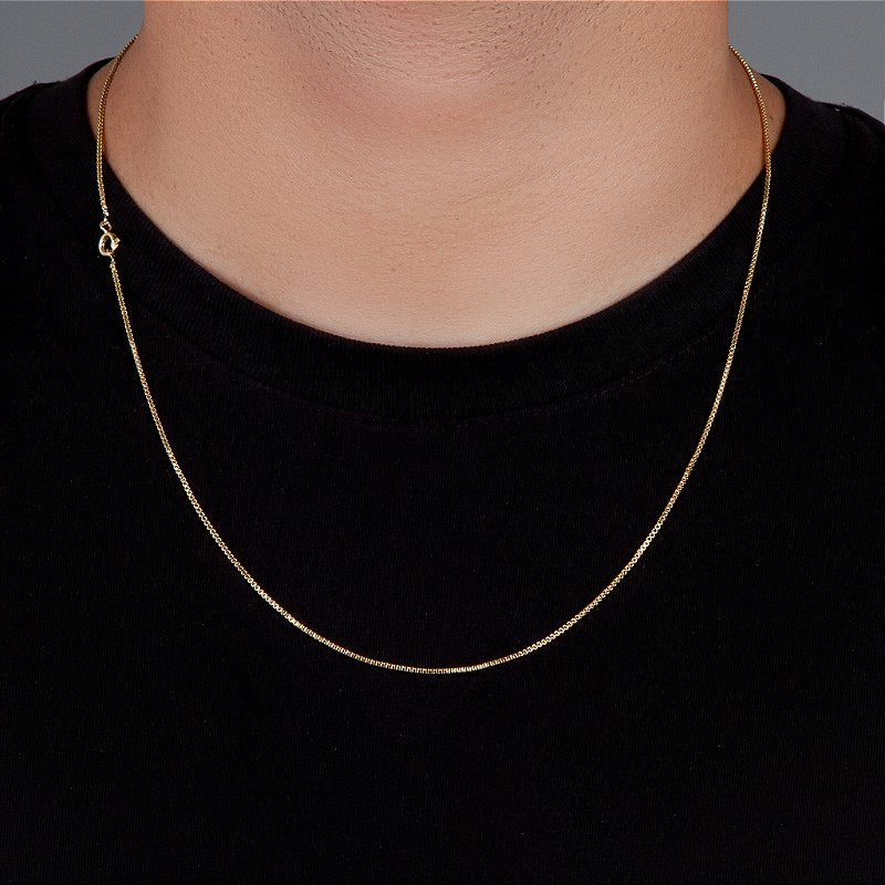 Corrente Veneziana 1,2mm Fecho Tradicional Banhada A Ouro 18k COR006