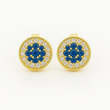 Brinco Fílip Blue Banhado A Ouro 18K BRI188