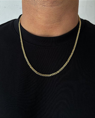Corrente Grumet 4mm Fecho Tradicional Banhada A Ouro 18k COR080