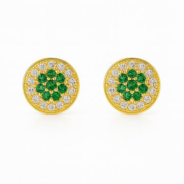 Brinco Fílip Green Banhado A Ouro 18k BRI199