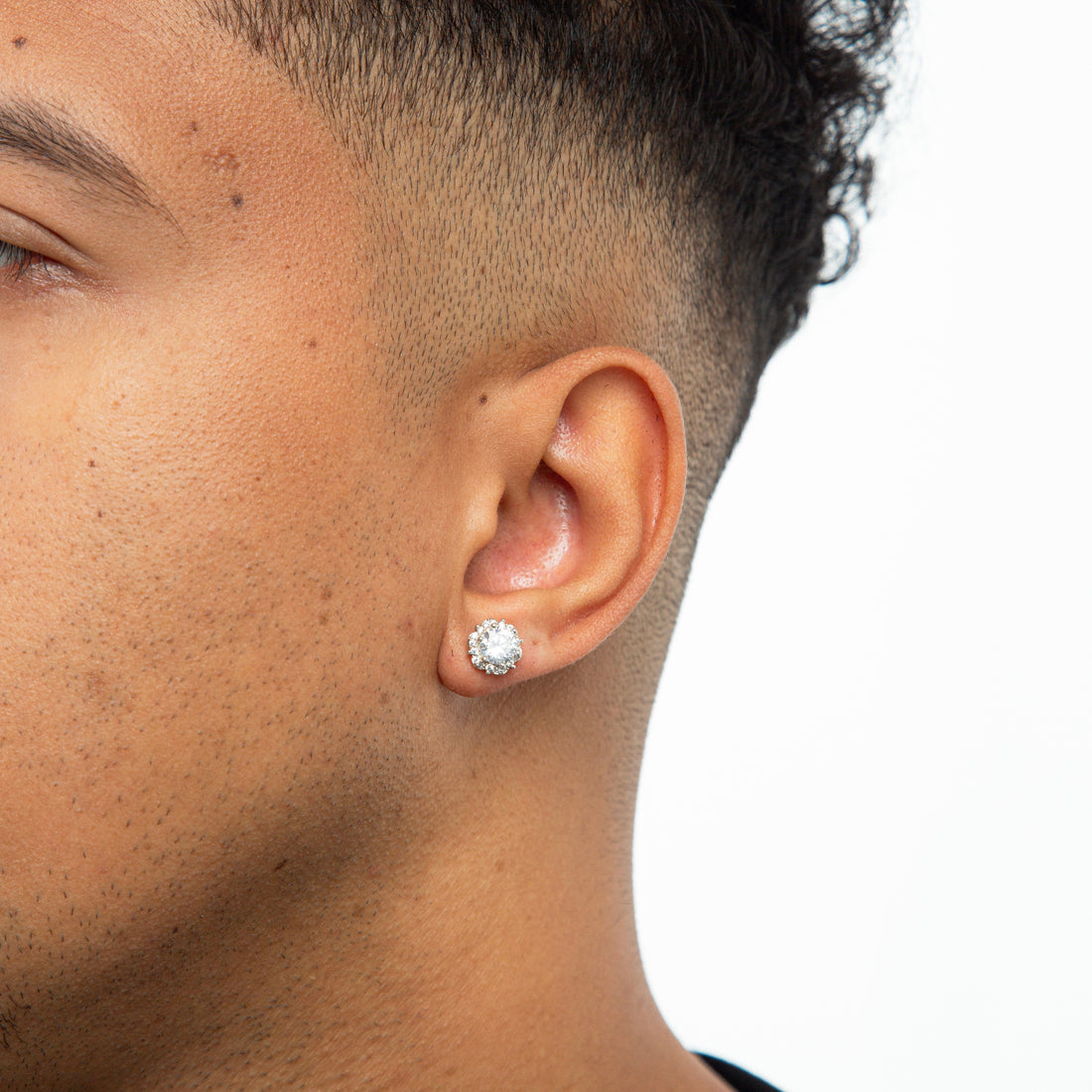 Brinco Fílip Imperial 3 Banhado A Ouro Branco BRI206