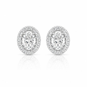 Brinco Fílip 1 Oval Banhado A Ouro Branco BRI213