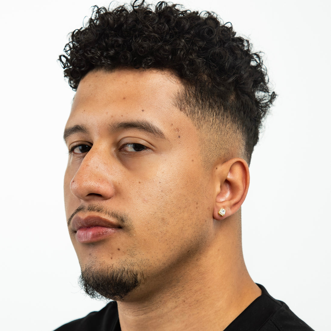 Brinco Masculino Par Fílip 1 Retangular Banhada A Ouro 18k BRI218