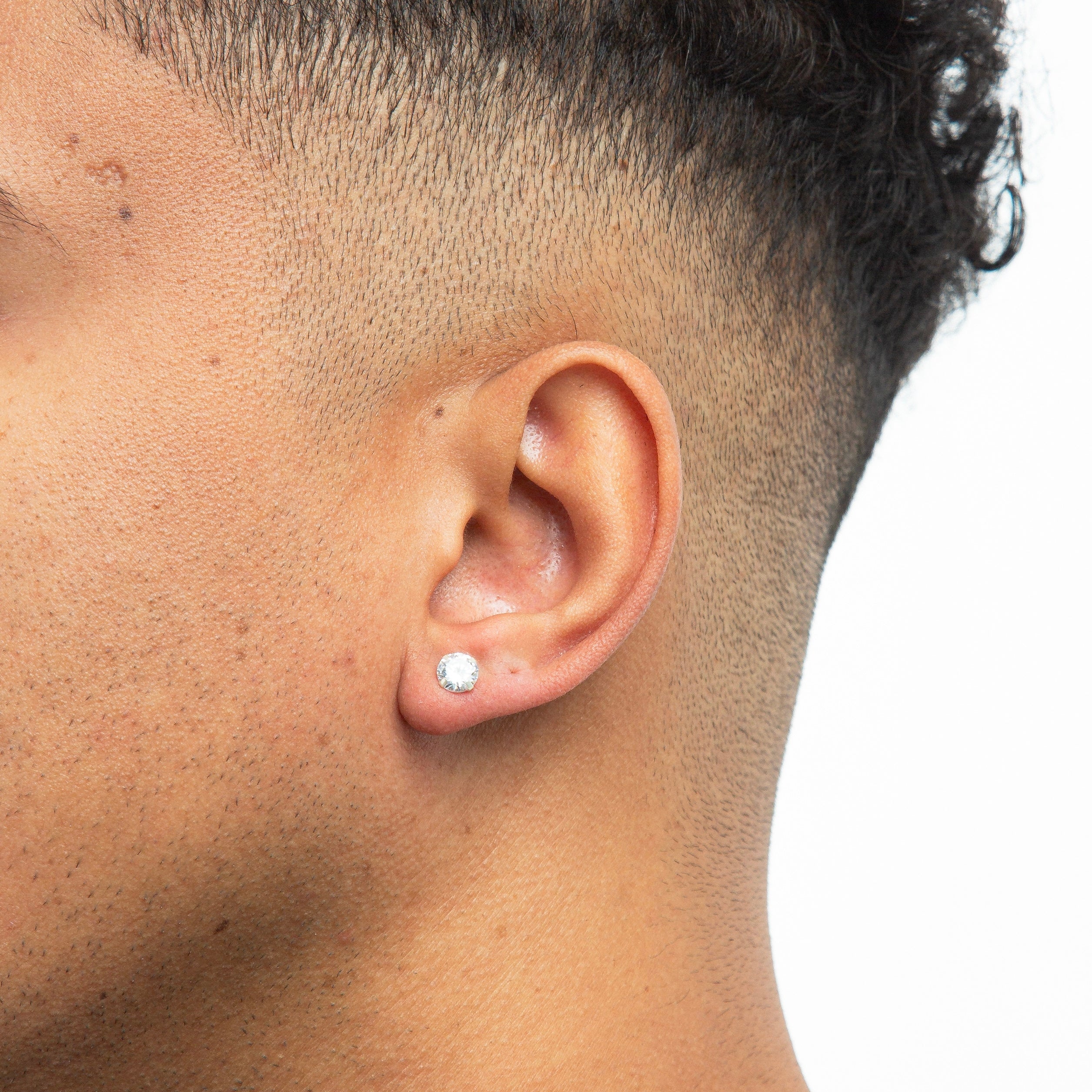 Par De Brinco Pedra Zircônia (6mm) Prata 925 BRIP002