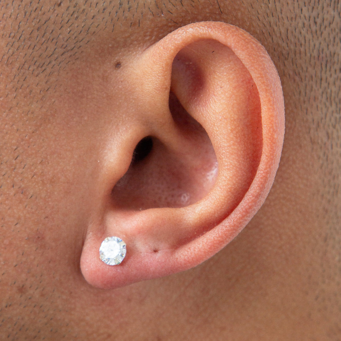 Par De Brinco Pedra Zircônia (6mm) Prata 925 BRIP002