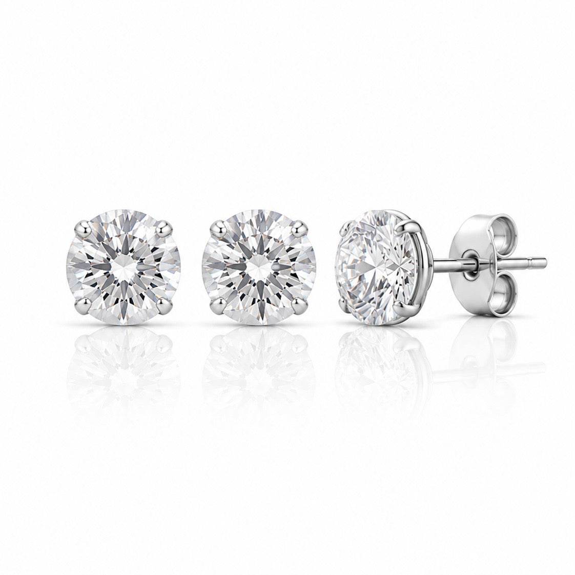 Par De Brinco Pedra Zircônia (6mm) Prata 925 BRIP002