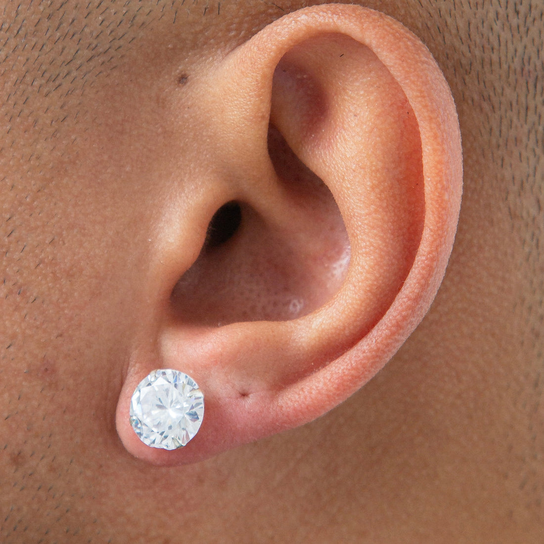 Par De Brinco Pedra Zircônia (10mm) Prata 925 BRIP003