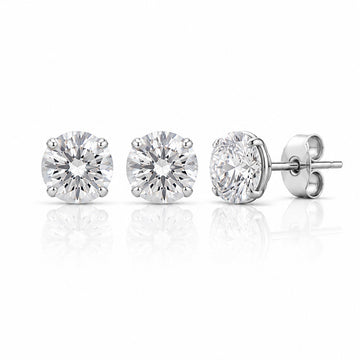Par De Brinco Pedra Zircônia (10mm) Prata 925 BRIP003