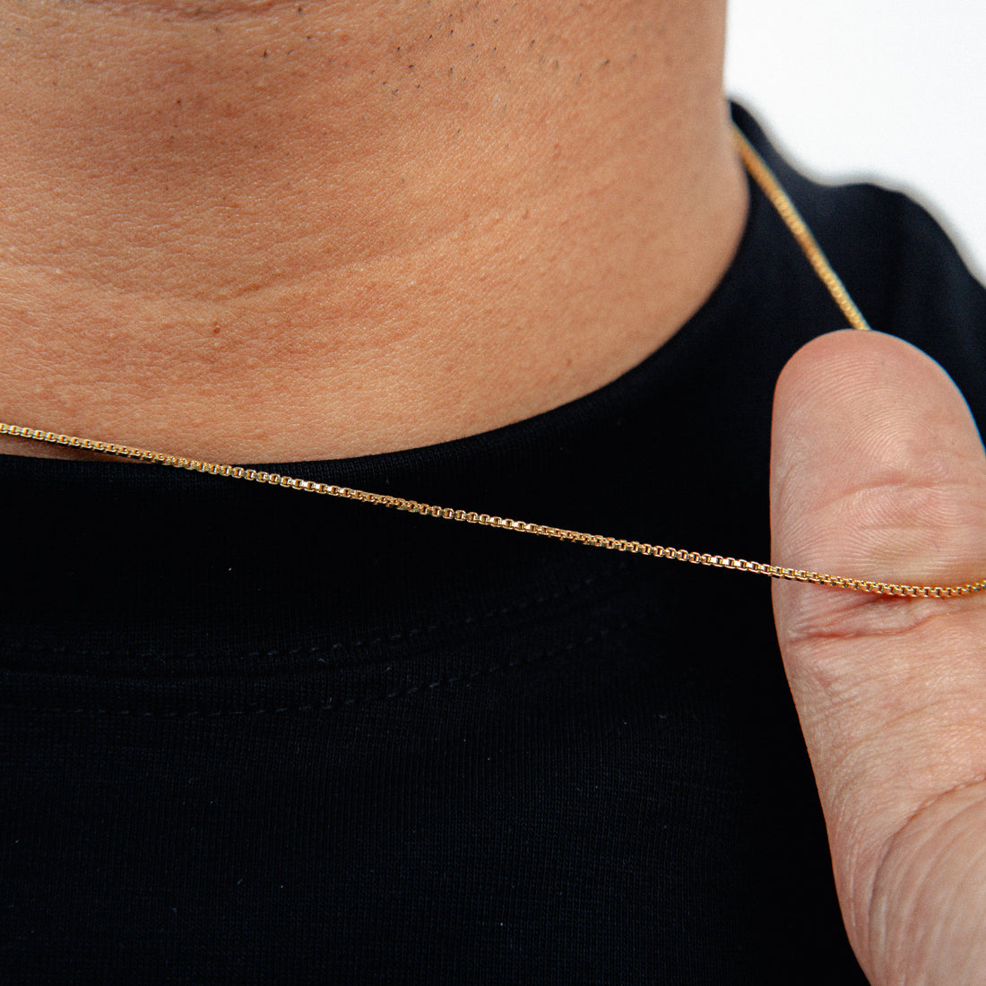 Corrente Veneziana 1mm Fecho Tradicional Banhada A Ouro 18k COR009