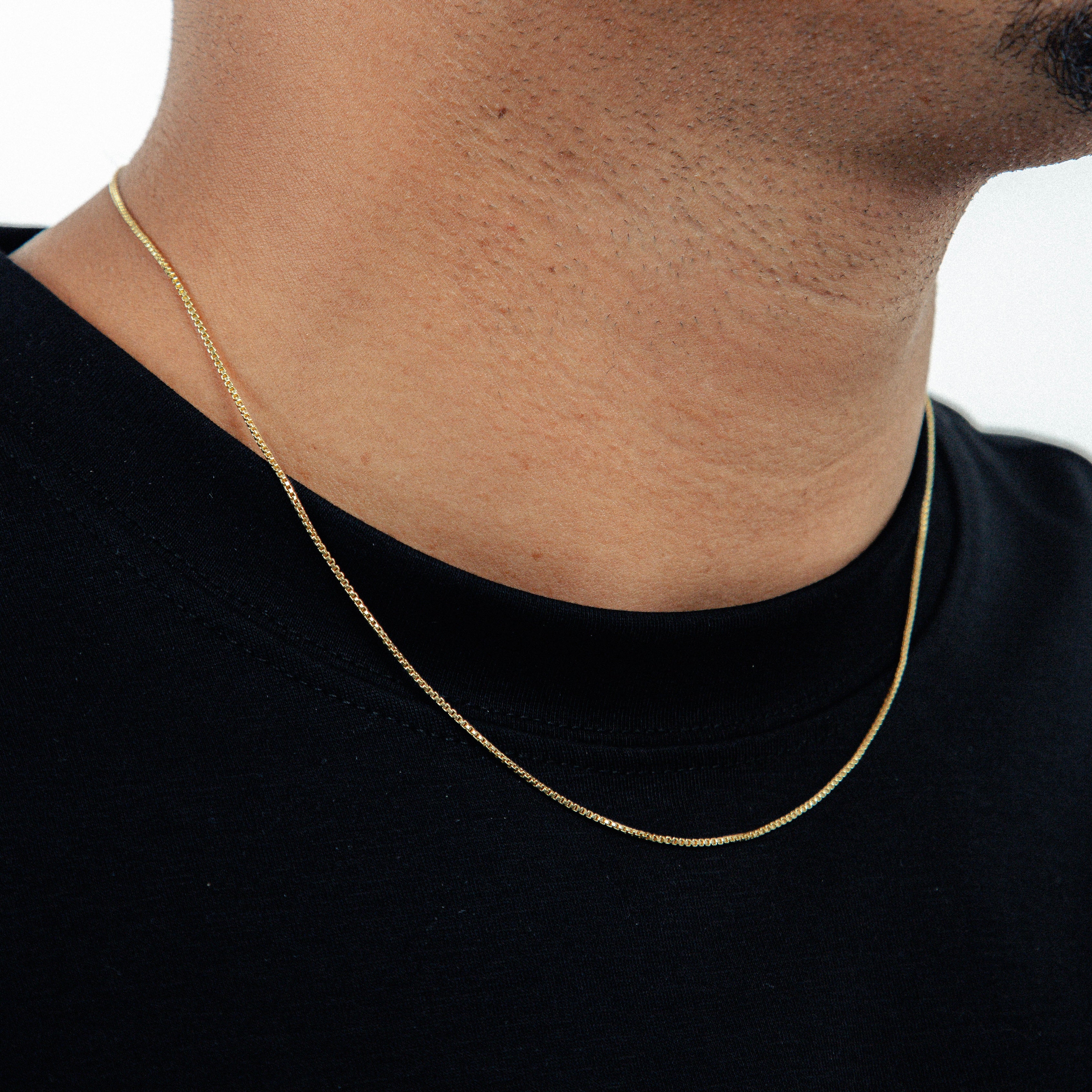 Corrente Veneziana 1mm Fecho Tradicional Banhada A Ouro 18k COR009