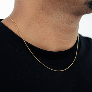 Corrente Veneziana 1mm Fecho Tradicional Banhada A Ouro 18k COR009