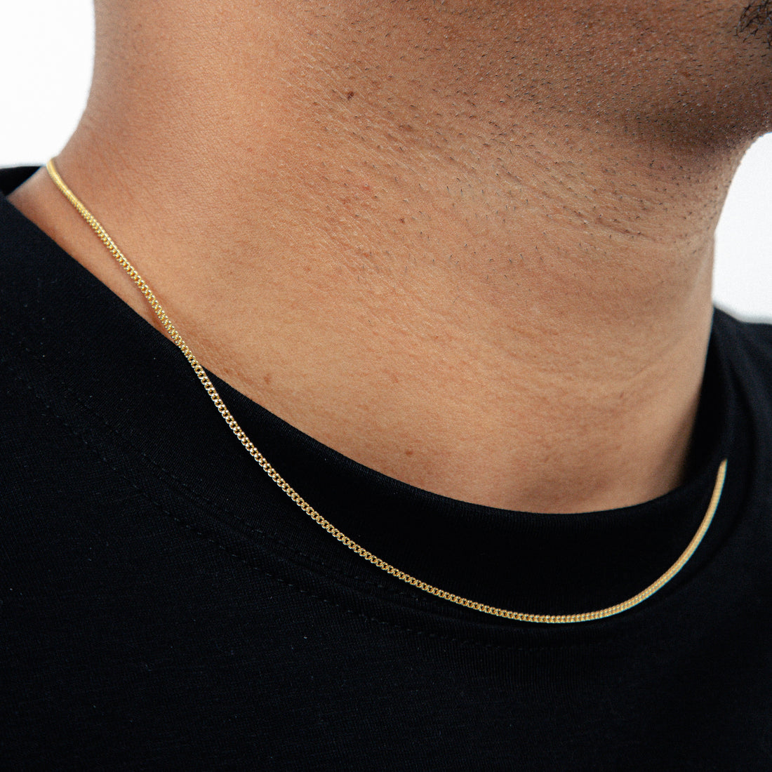 Corrente Grumet 1,4mm Fecho Tradicional Banhada A Ouro 18k COR014