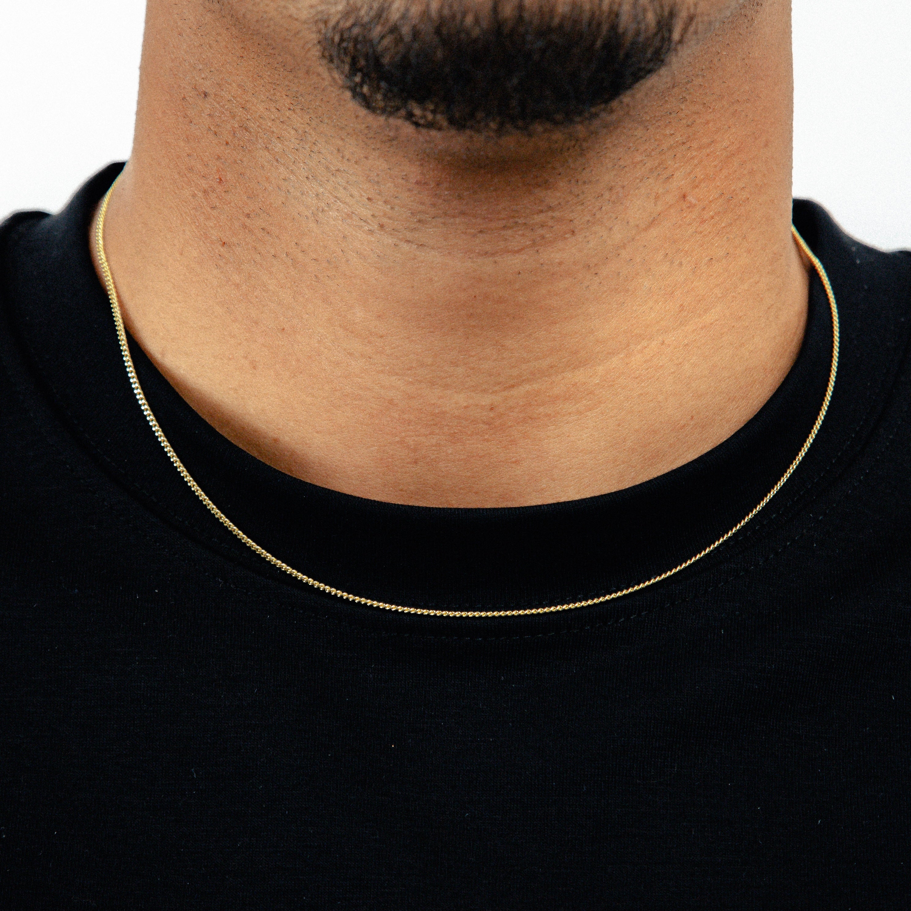 Corrente Grumet 1,4mm Fecho Tradicional Banhada A Ouro 18k COR014