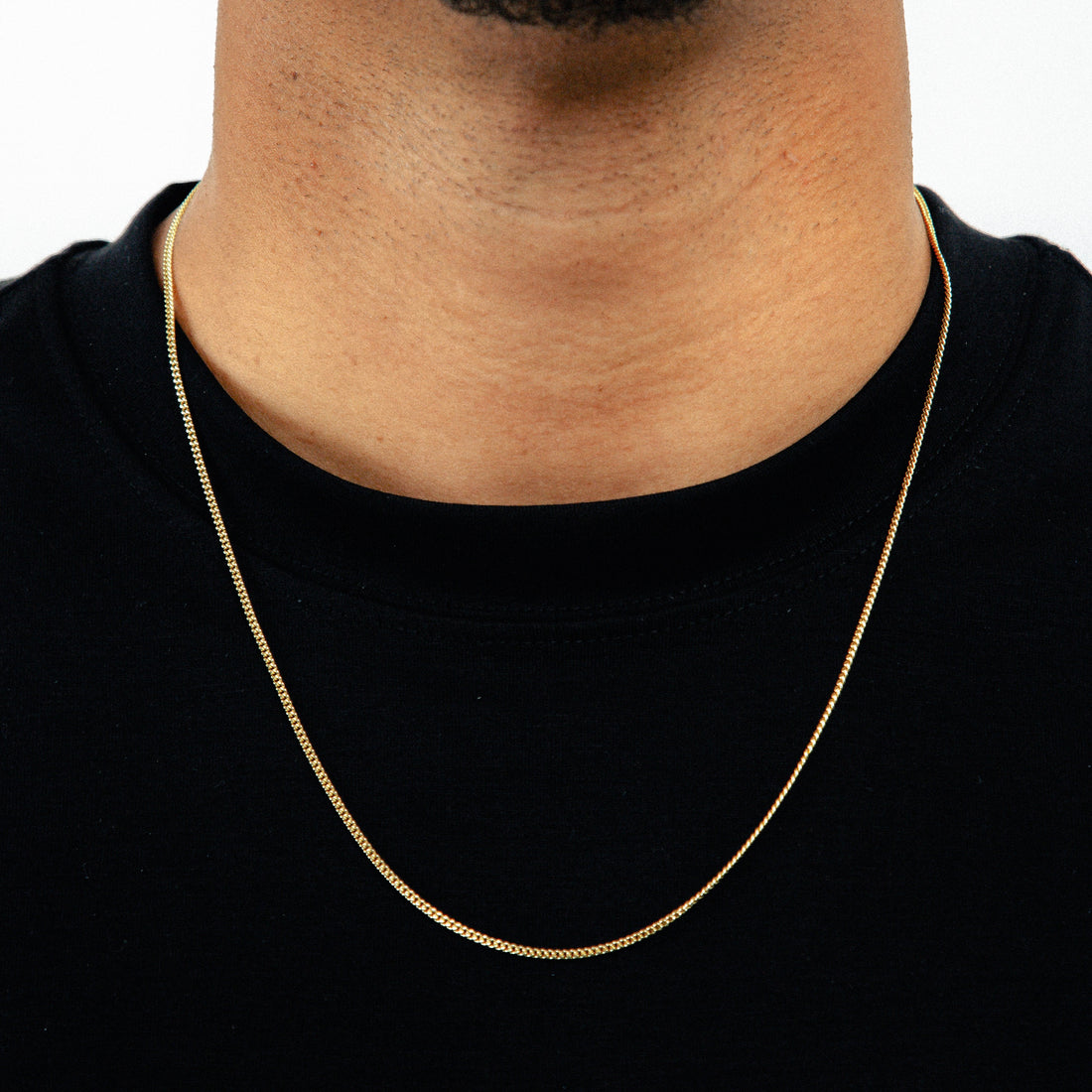 Corrente 60cm Grumet 1,5mm Banhada a Ouro 18k COR096