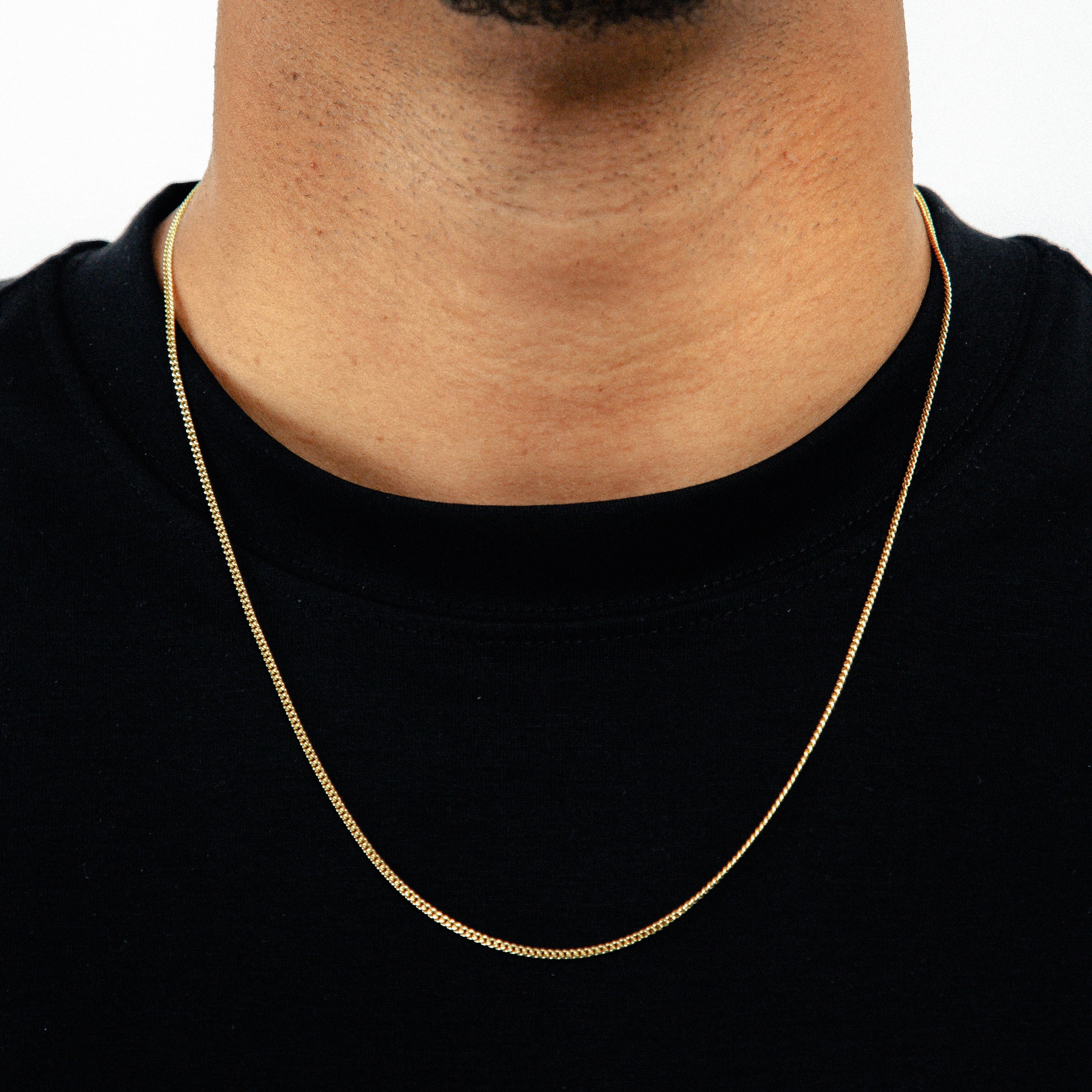 Corrente 60cm Grumet 1,5mm Banhada a Ouro 18k COR096