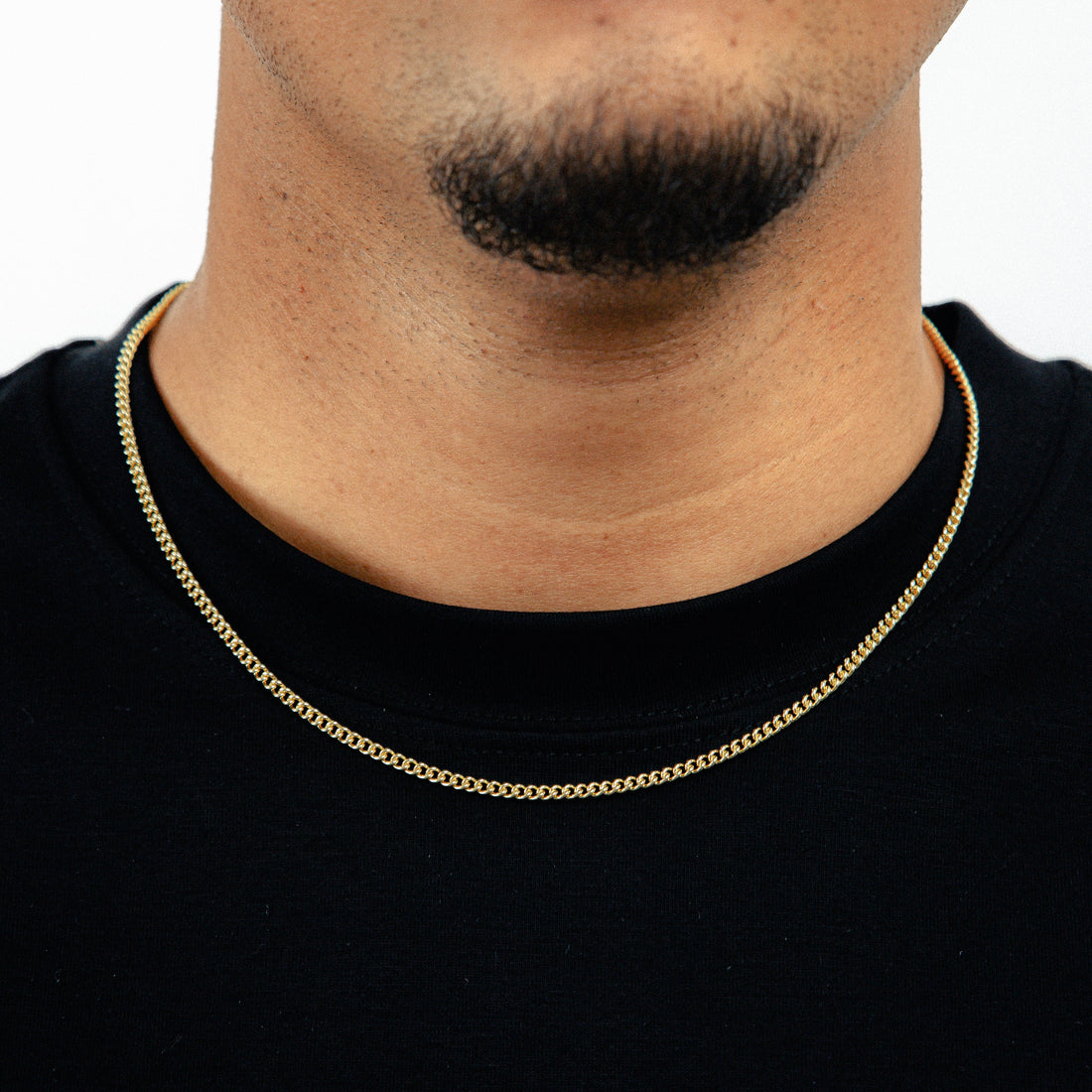 Corrente Grumet 50cm 3mm Fecho Tradicional Banhada a Ouro 18k COR102