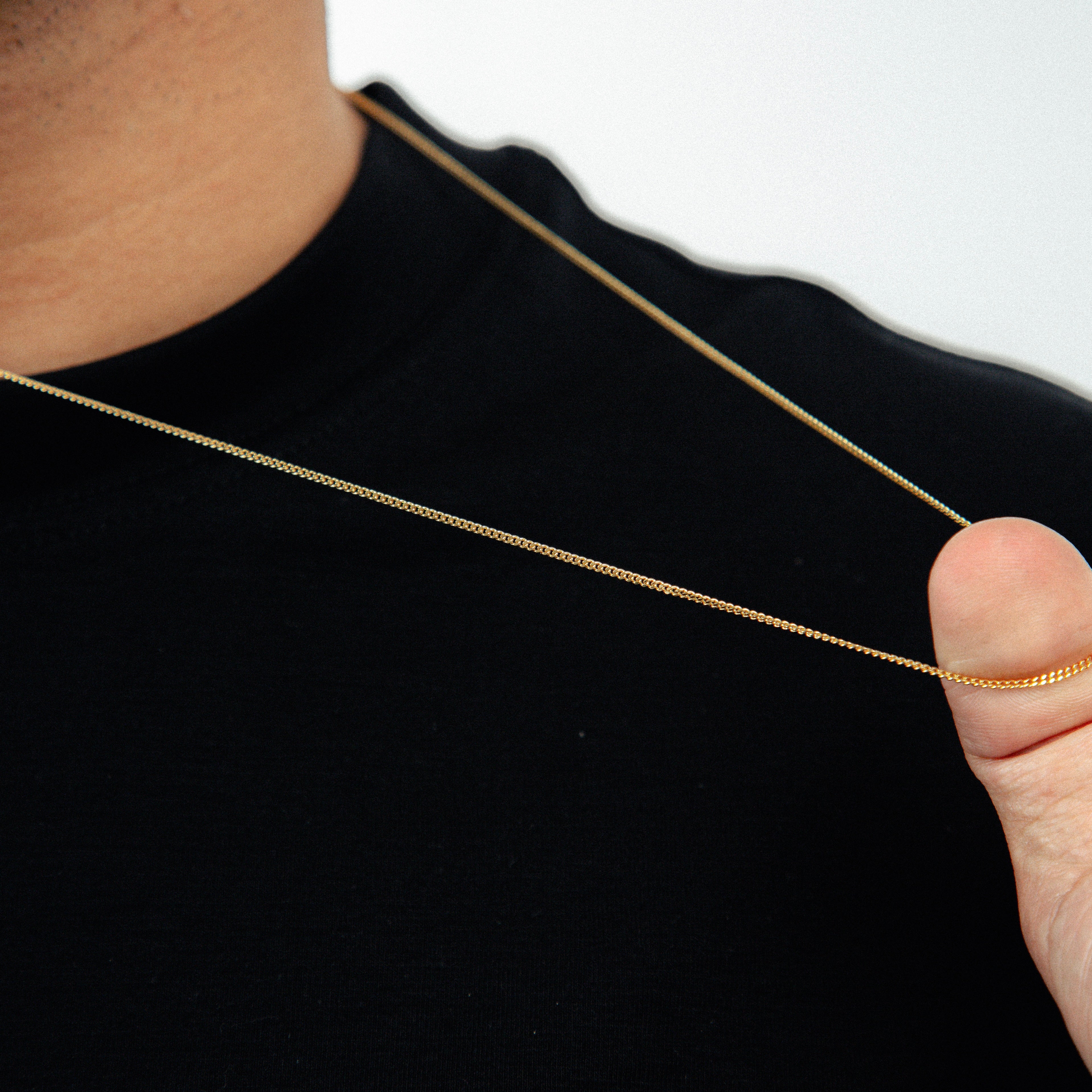 Corrente 70cm Grumet 1,5mm Banhada a Ouro 18k COR111