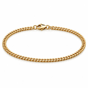Pulseira Grumet 3mm Fecho Tradicional Banhada a Ouro 18k PUL072