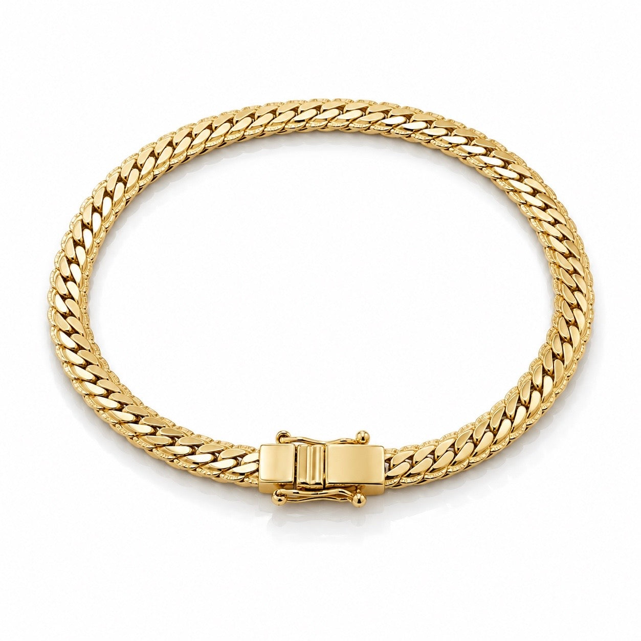 Pulseira Grumet Flat Especial 6mm Banhada a Ouro 18k PUL085