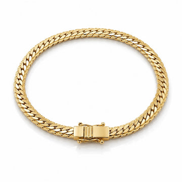 Pulseira Grumet Flat Especial 6mm Banhada a Ouro 18k PUL085