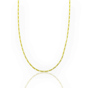 Corrente 3 por 1 - 1,4mm Fecho Tradicional Banhada a Ouro 18k COR057