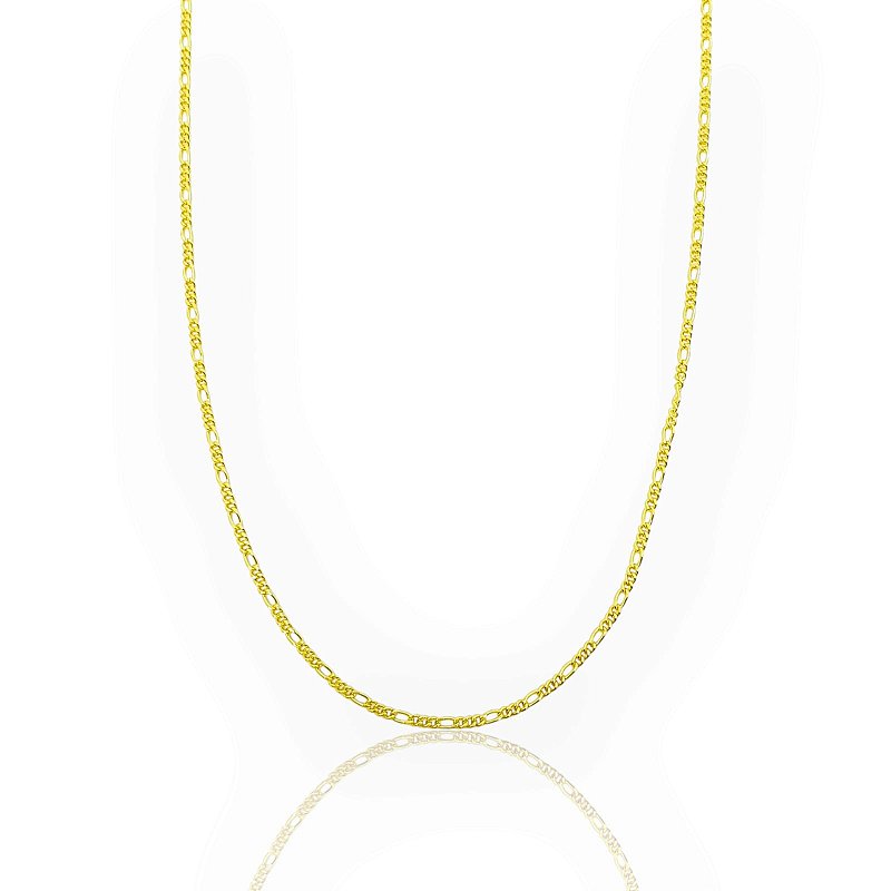Corrente 3 por 1 - 1,4mm Fecho Tradicional Banhada a Ouro 18k COR057