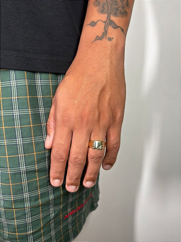 Anel Imperio Banhado A Ouro 18K ANL013
